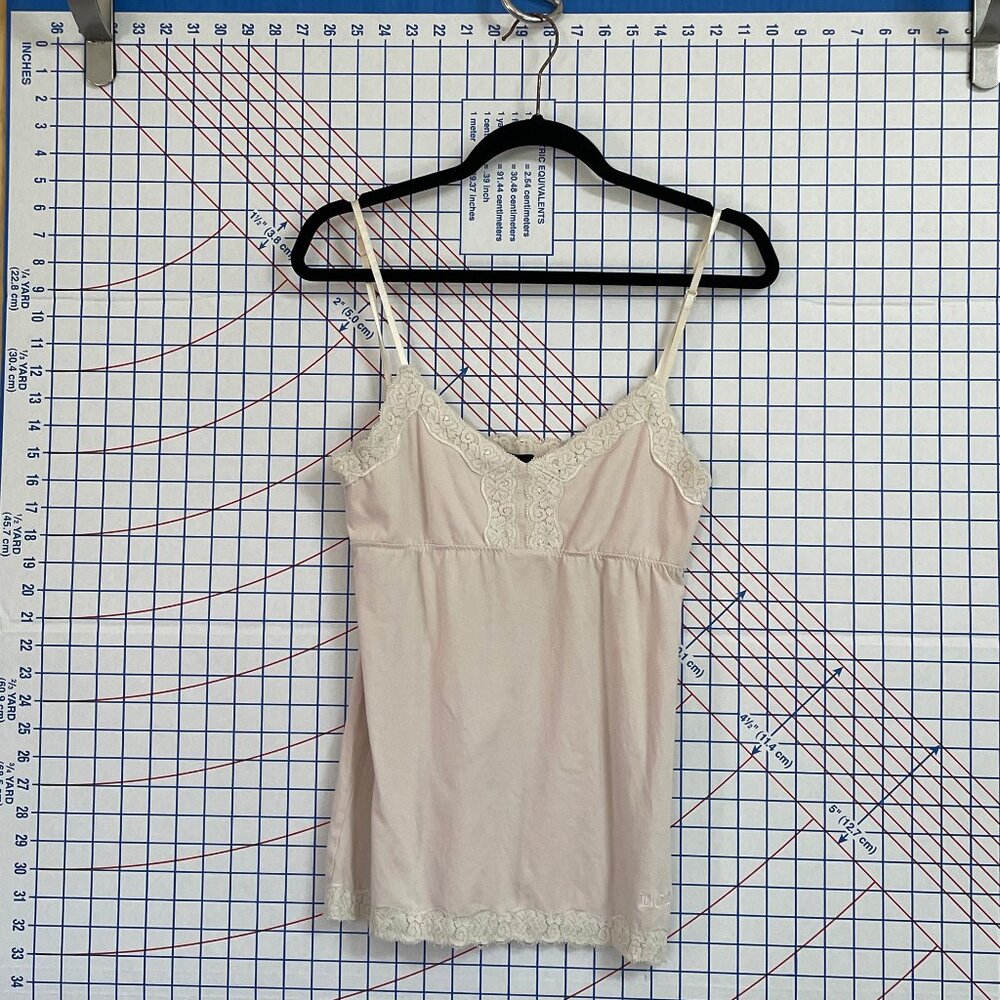 Pretty Tan Cami with Lace Detail